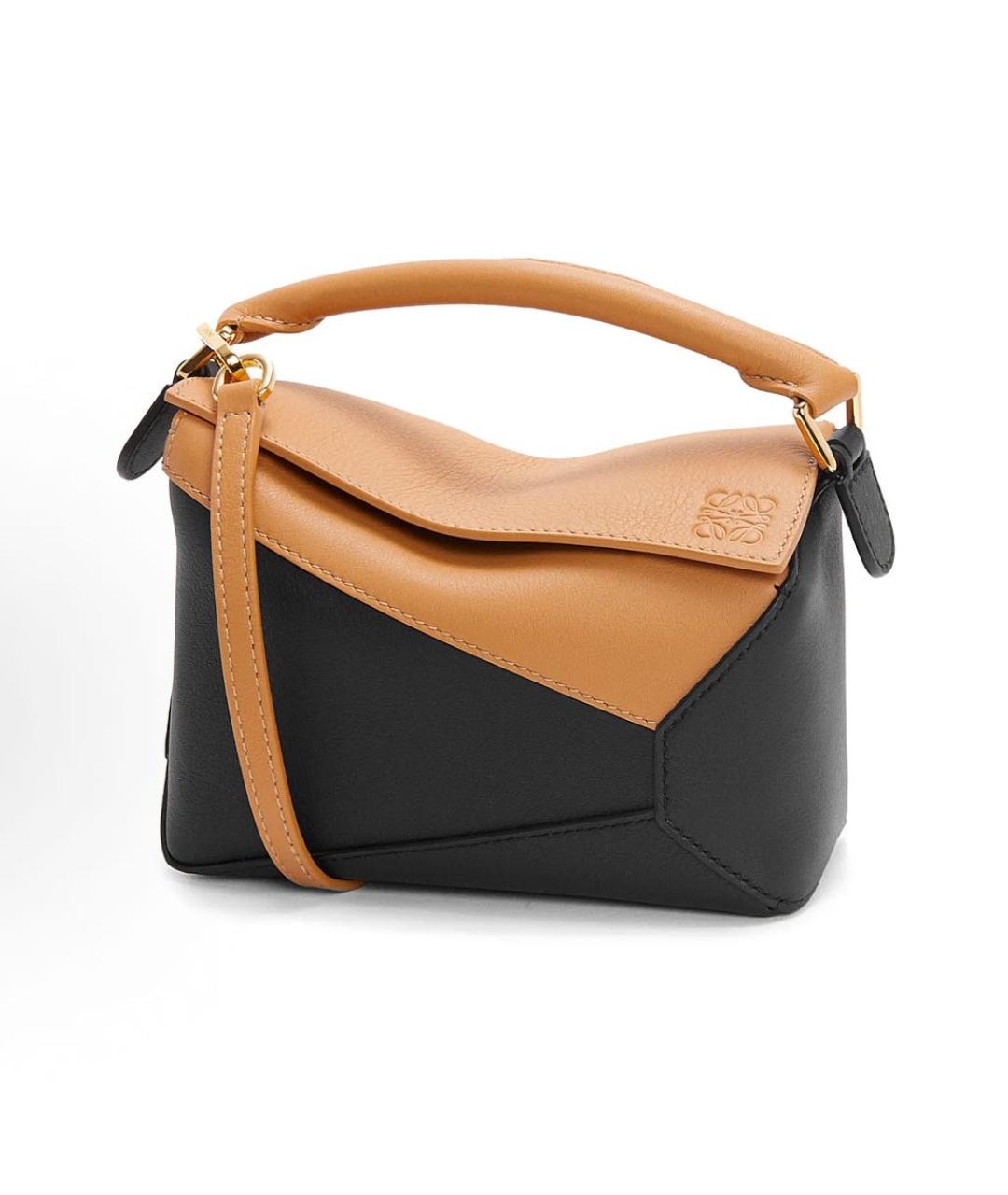 LOEWE Черная кожаная сумка с короткими ручками, фото 6