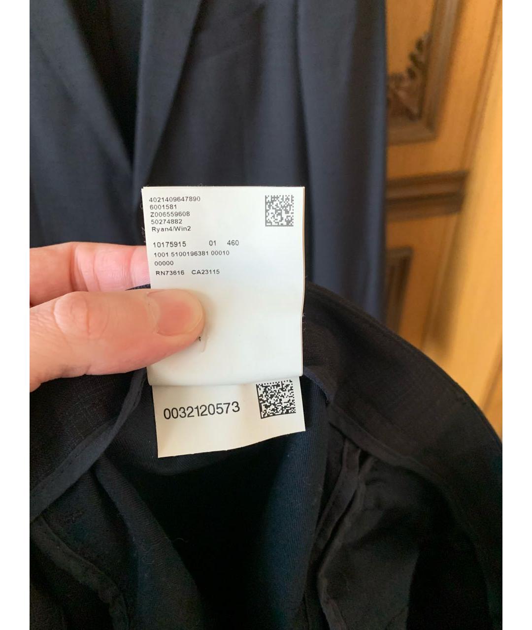 HUGO BOSS Темно-синий классический костюм, фото 5