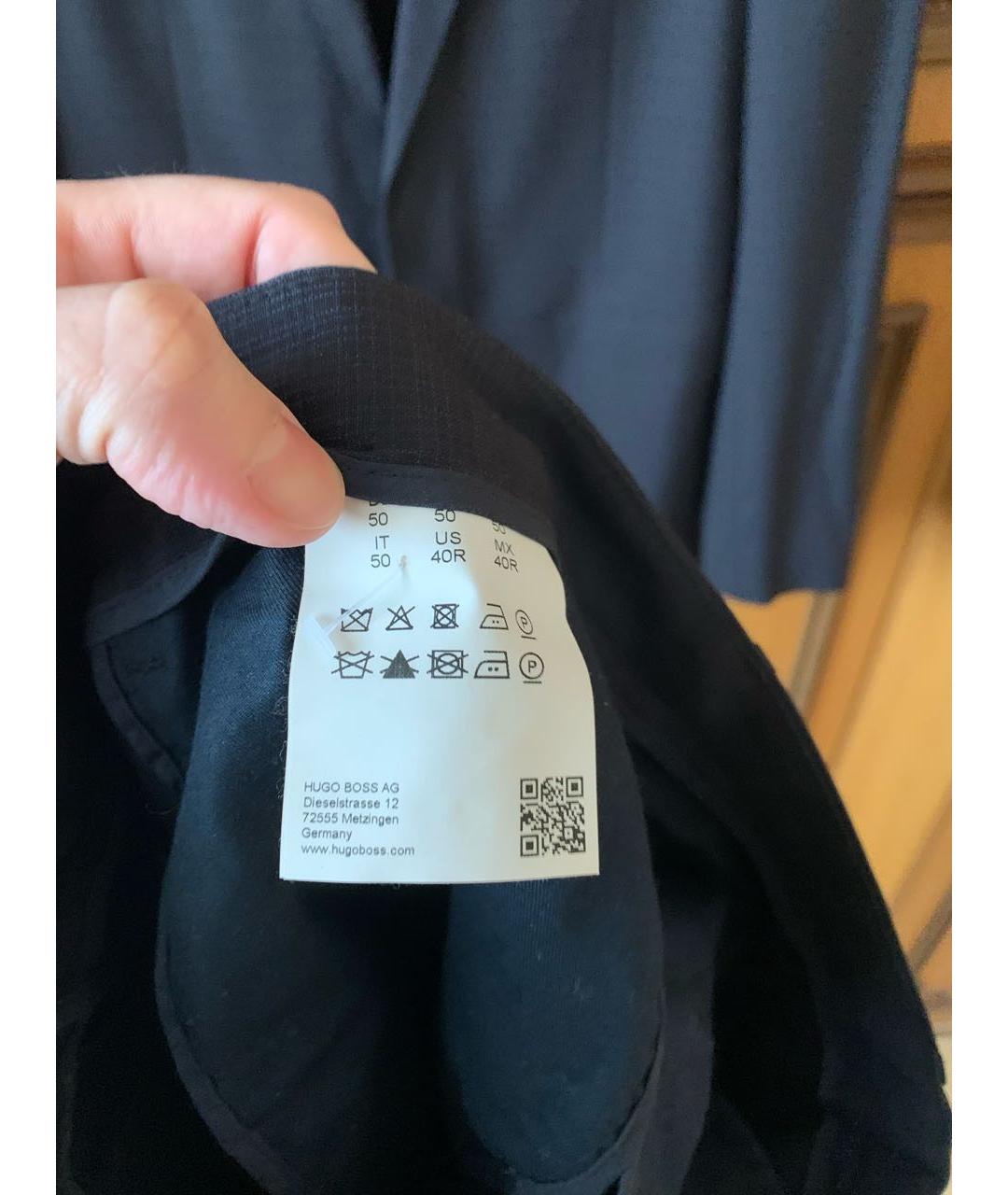 HUGO BOSS Темно-синий классический костюм, фото 8