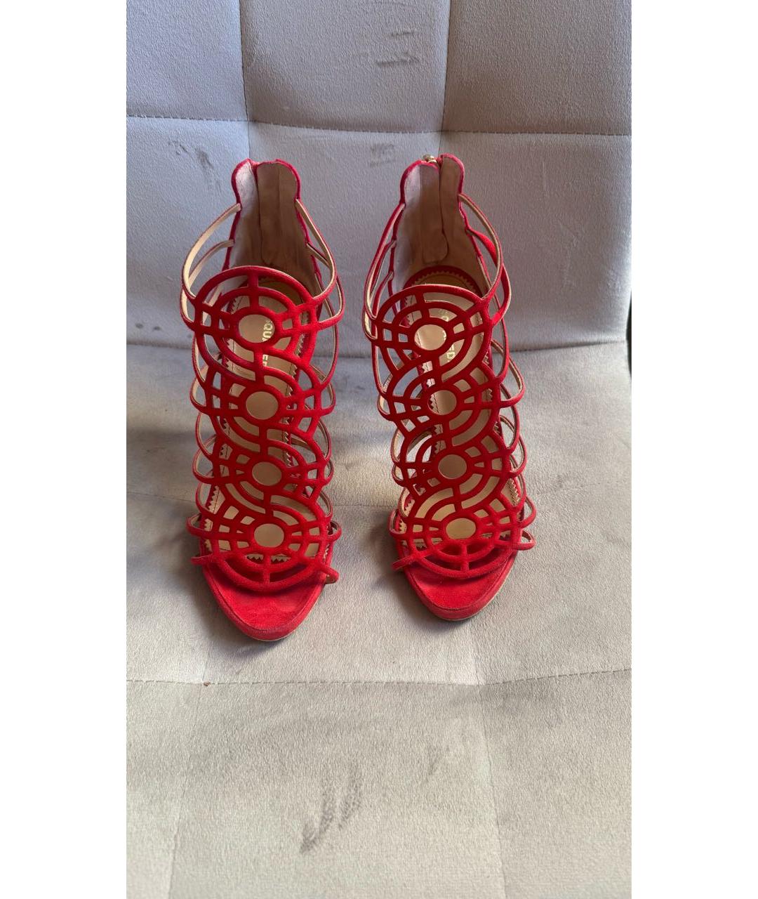 DSQUARED2 Красные замшевые босоножки, фото 3