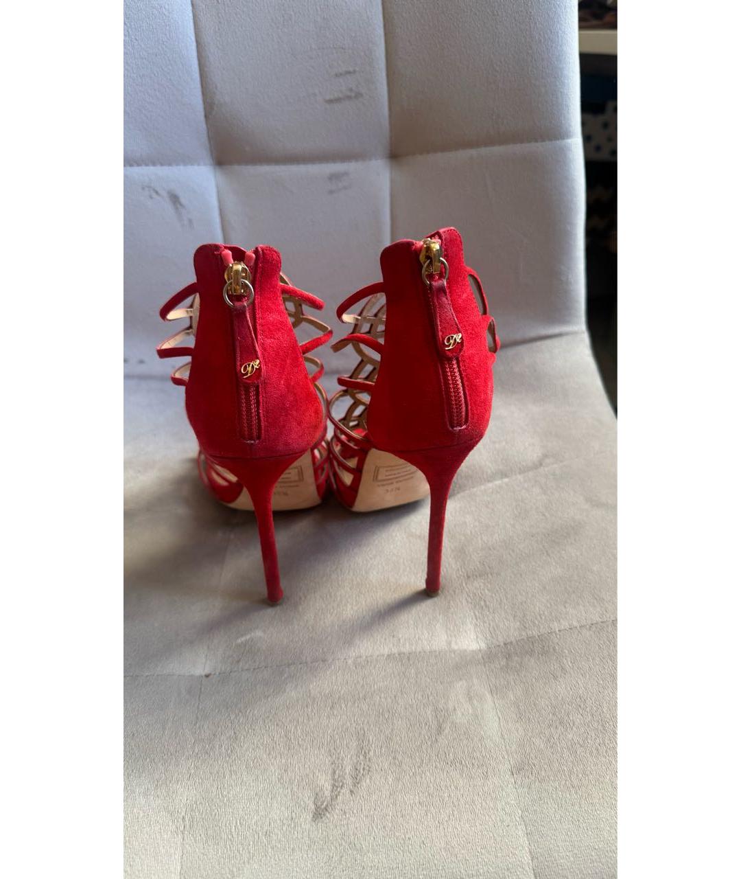 DSQUARED2 Красные замшевые босоножки, фото 4