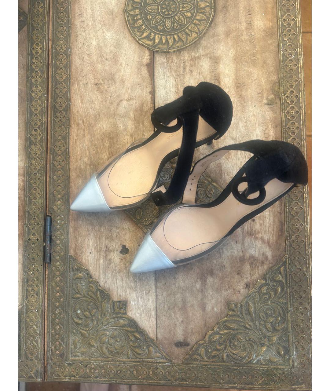 GIANVITO ROSSI Серебряные кожаные туфли, фото 2