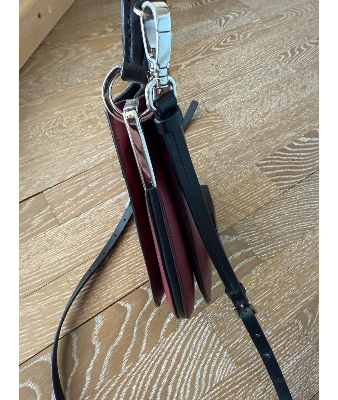PRADA Бордовая кожаная сумка через плечо, фото 4