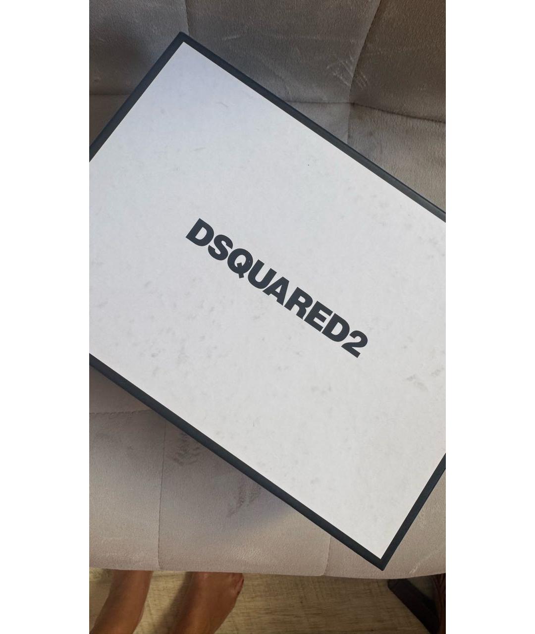 DSQUARED2 Голубые замшевые босоножки, фото 7