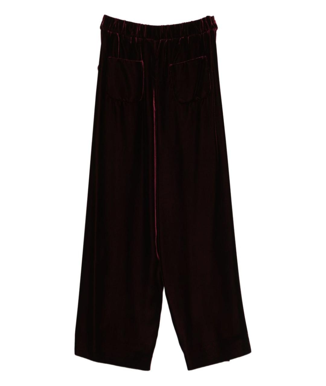 EMPORIO ARMANI Бордовые вискозные брюки широкие, фото 2