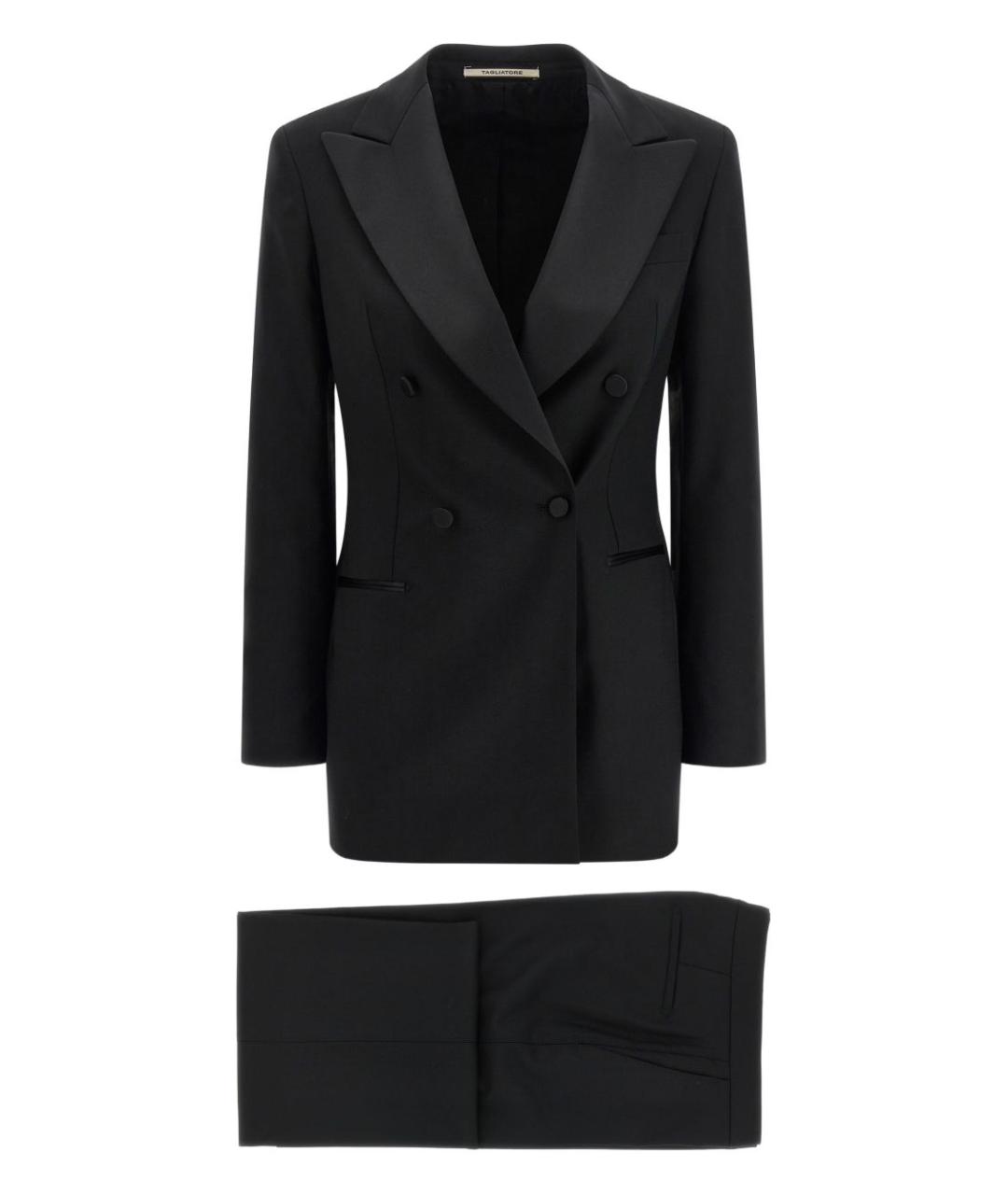 TAGLIATORE Черный шерстяной костюм с брюками, фото 1