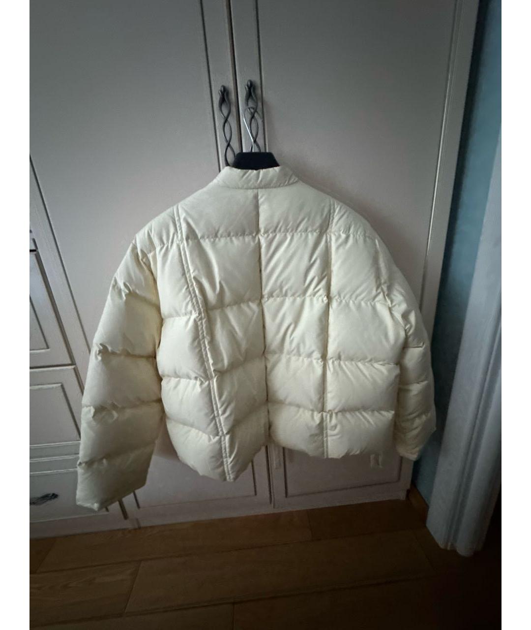 JIL SANDER Бежевый синтетический пуховик, фото 2