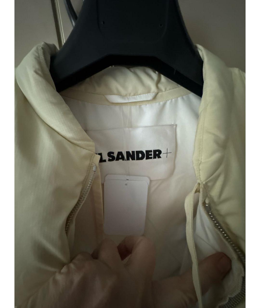 JIL SANDER Бежевый синтетический пуховик, фото 3