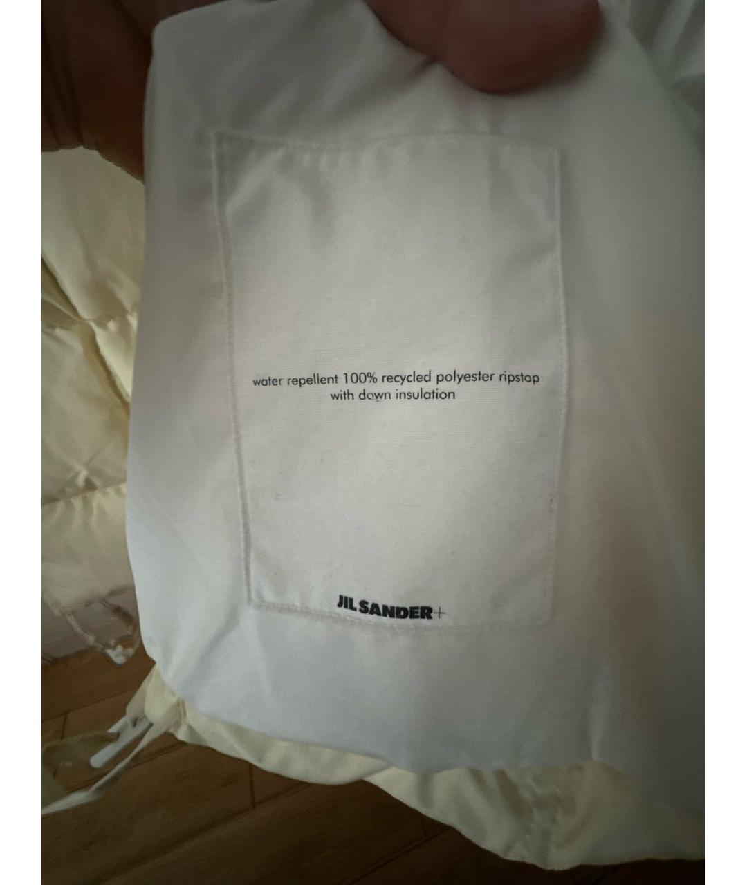 JIL SANDER Бежевый синтетический пуховик, фото 8