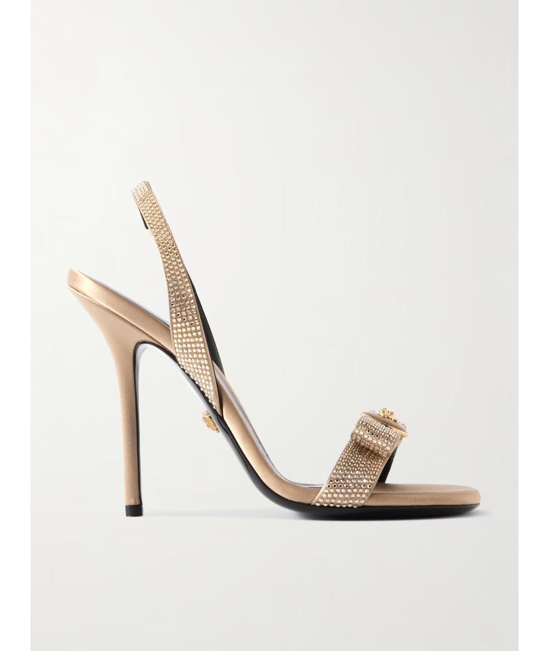 VERSACE Бежевые босоножки, фото 5