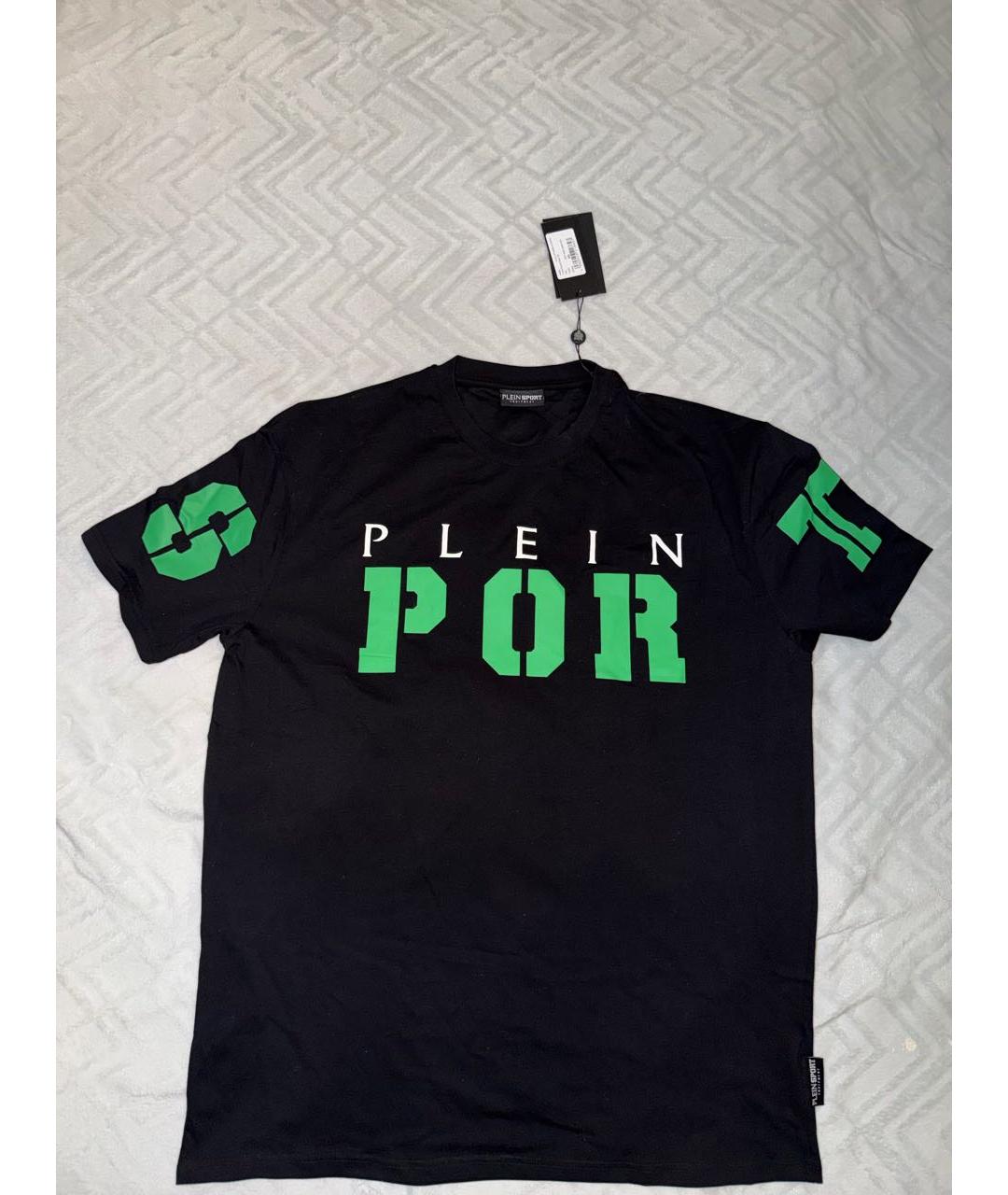 PLEIN SPORT Черная хлопковая футболка, фото 5