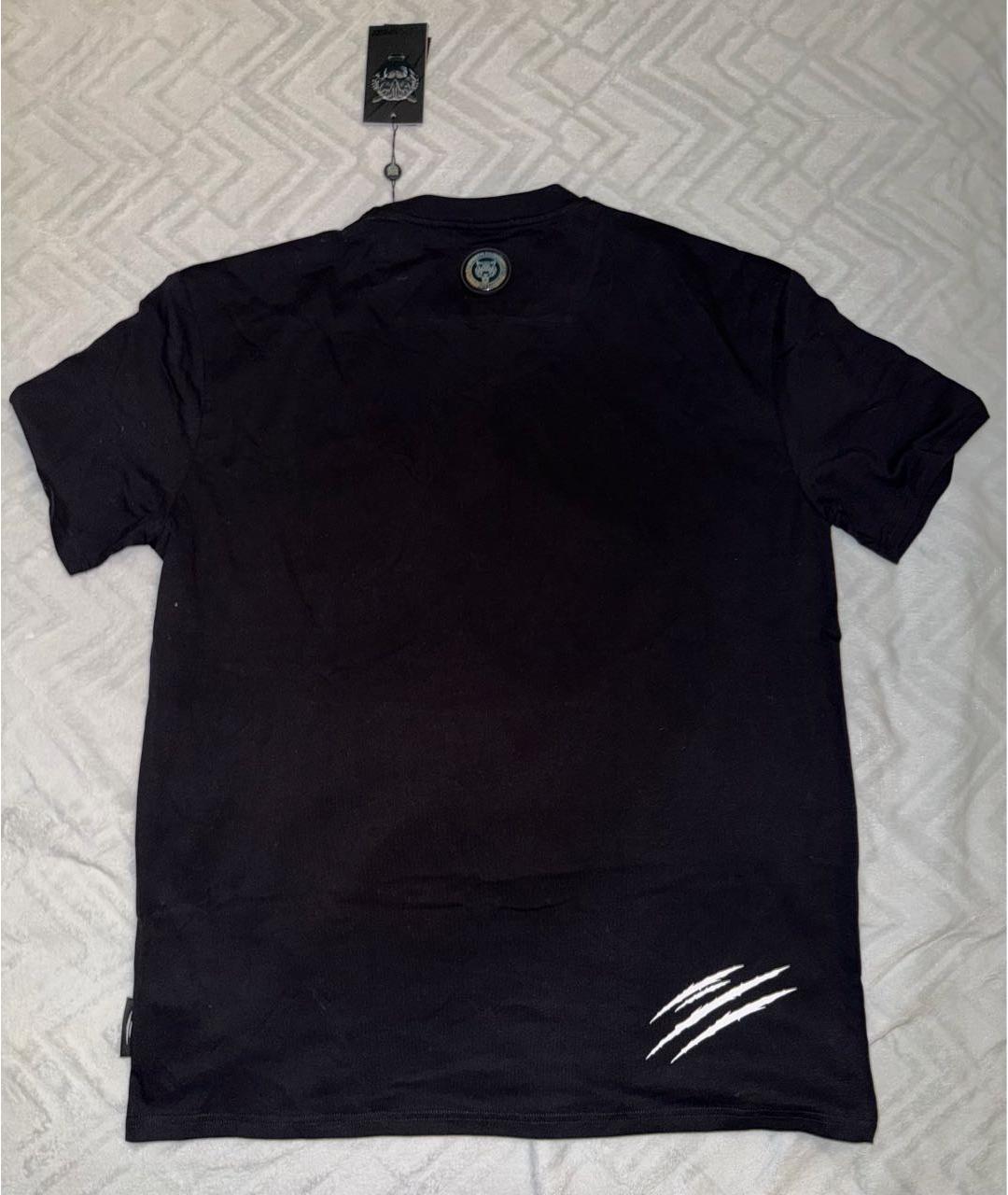 PLEIN SPORT Черная хлопковая футболка, фото 3