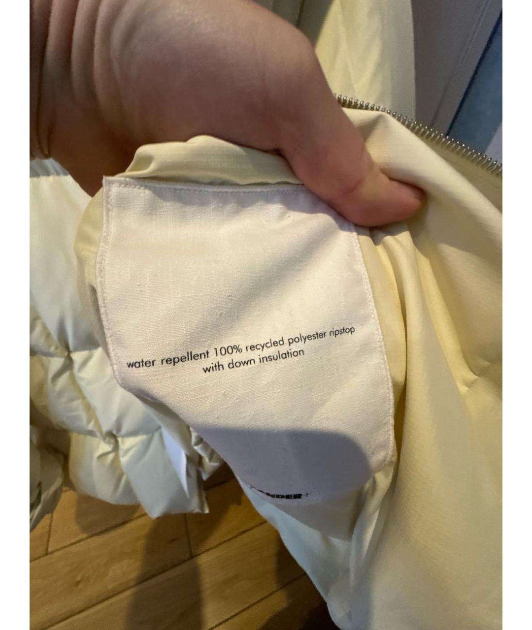 JIL SANDER Бежевый синтетический пуховик, фото 5