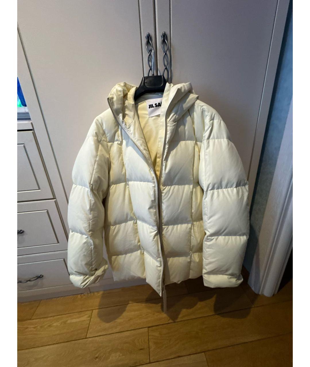 JIL SANDER Бежевый синтетический пуховик, фото 9