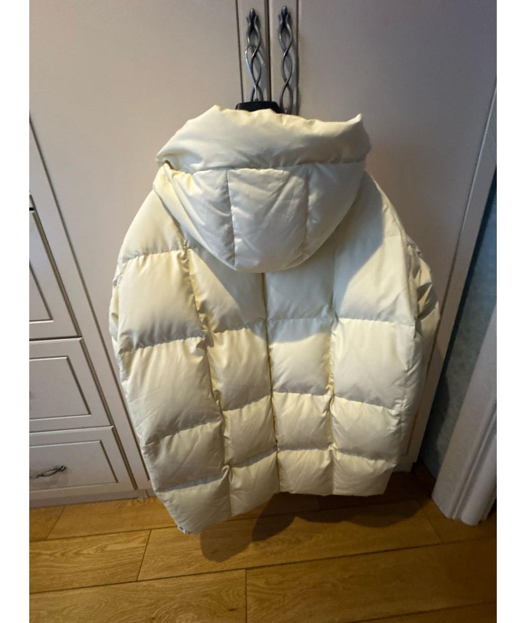 JIL SANDER Бежевый синтетический пуховик, фото 2