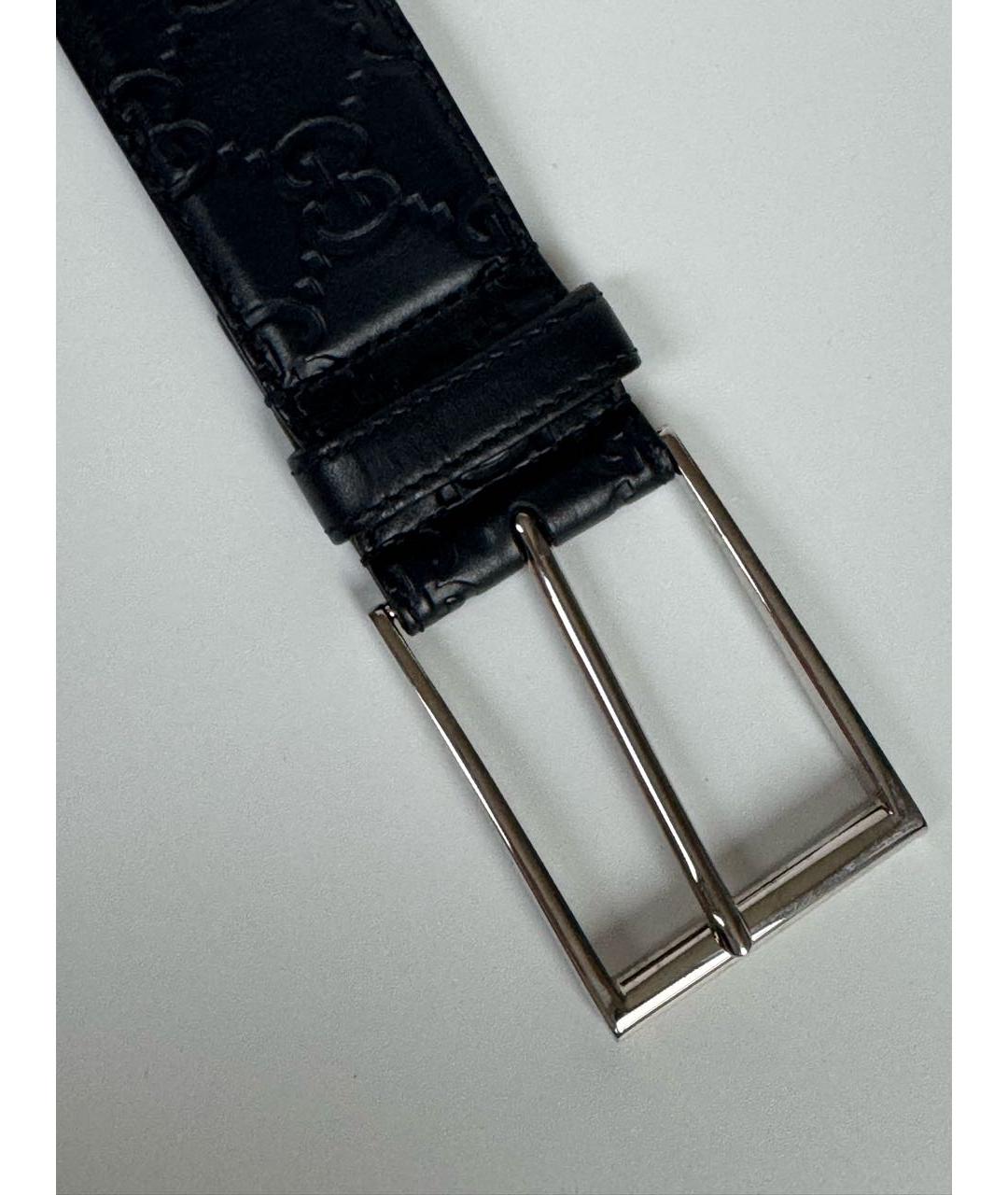 GUCCI Темно-синий кожаный ремень, фото 2
