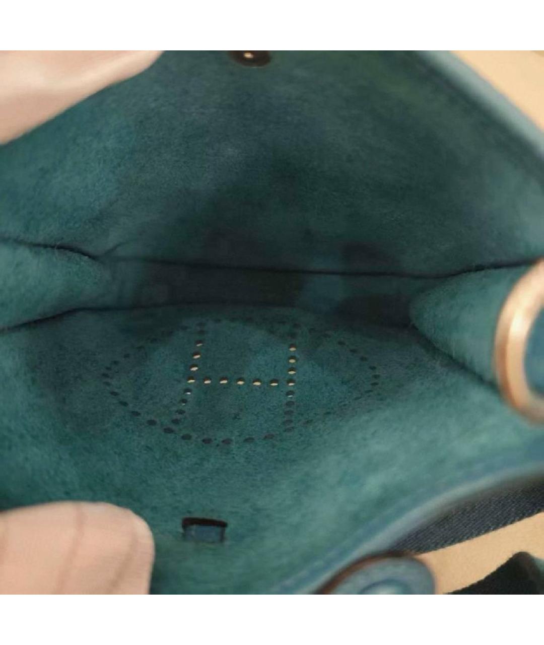 HERMES Голубая кожаная сумка через плечо, фото 7