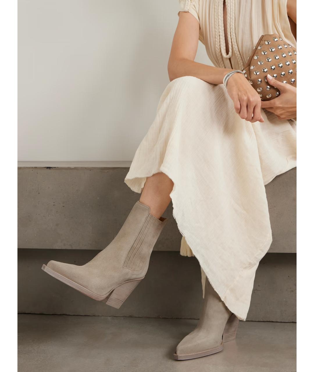 PARIS TEXAS Серые замшевые ботинки, фото 2