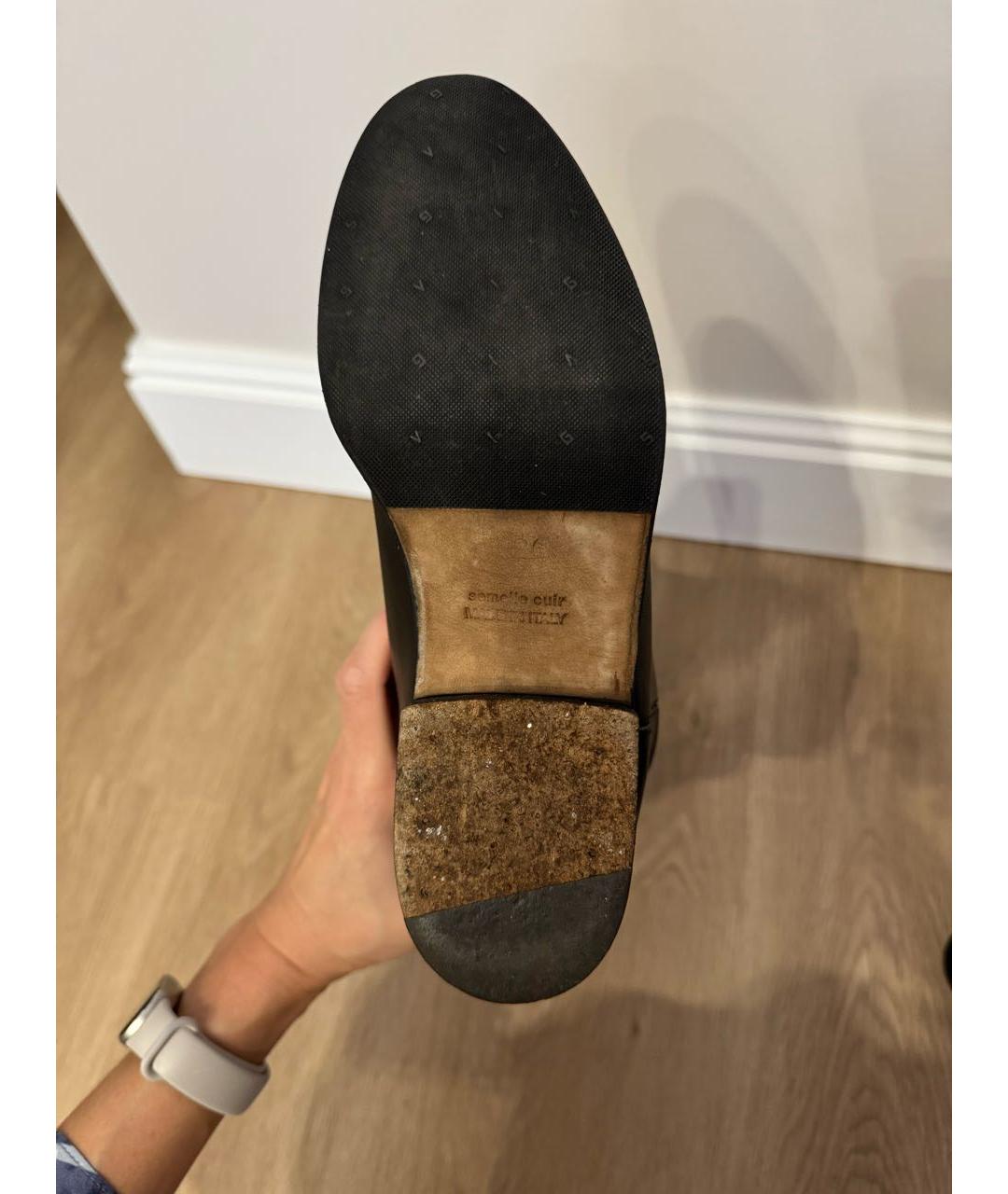 HERMES Черные кожаные сапоги, фото 7