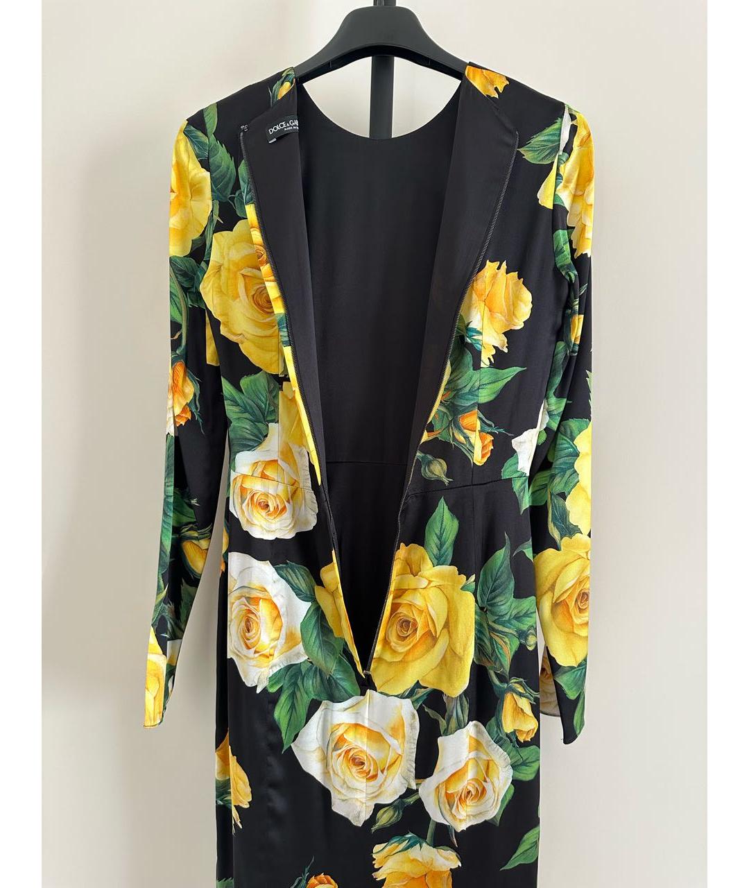 DOLCE&GABBANA Черное шелковое вечернее платье, фото 3