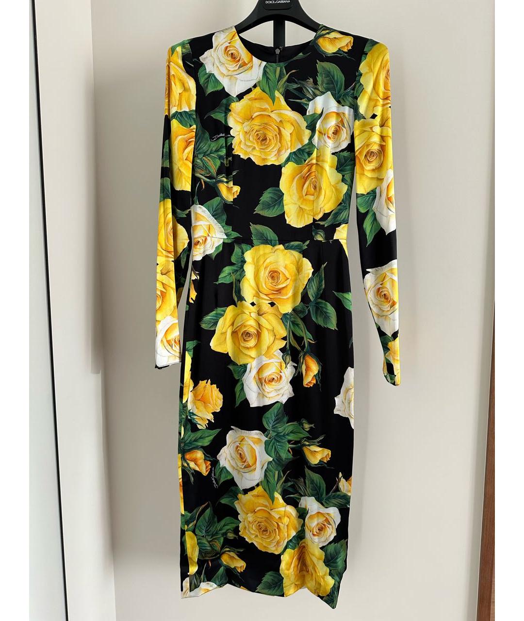 DOLCE&GABBANA Черное шелковое вечернее платье, фото 8