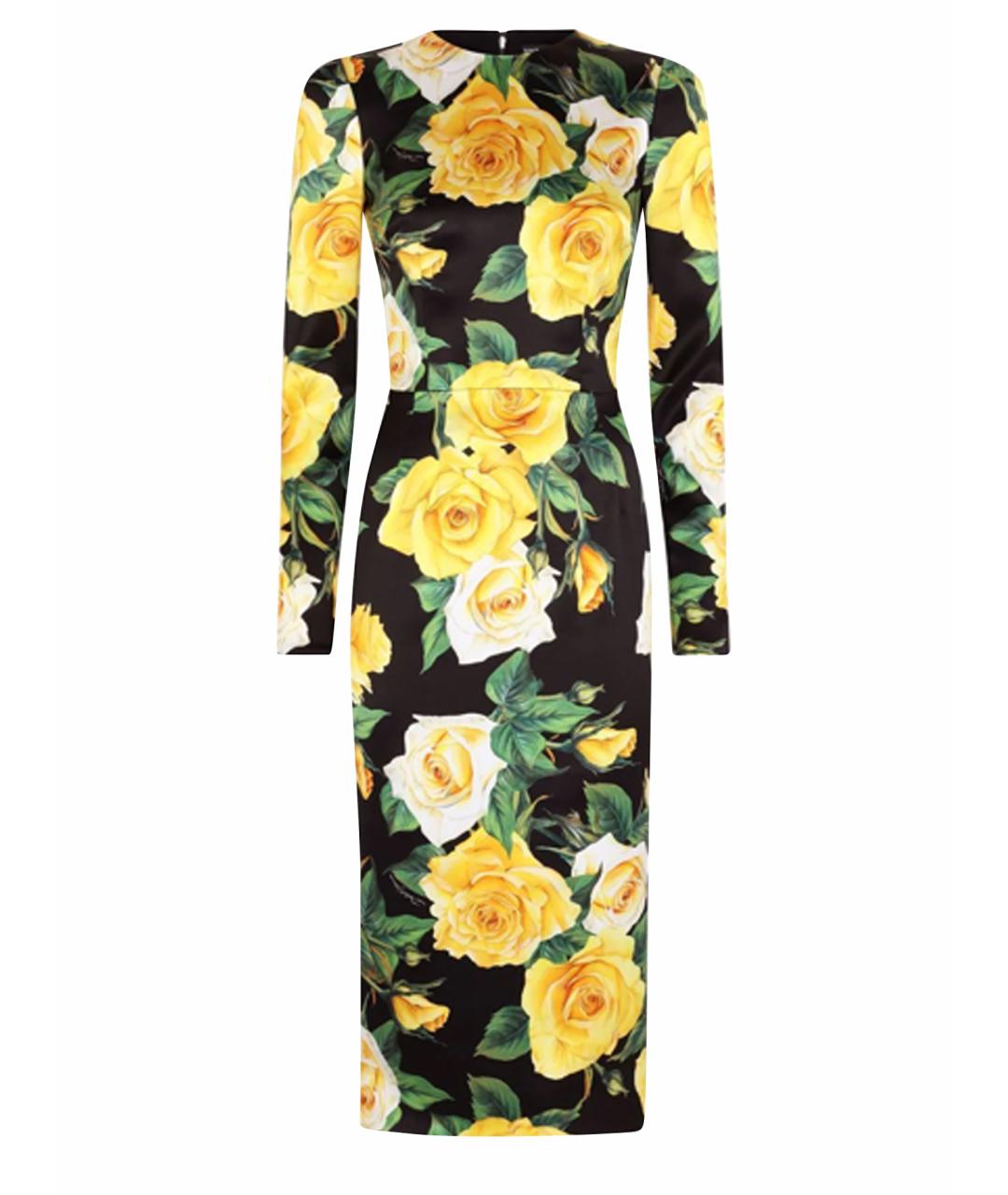 DOLCE&GABBANA Черное шелковое вечернее платье, фото 1