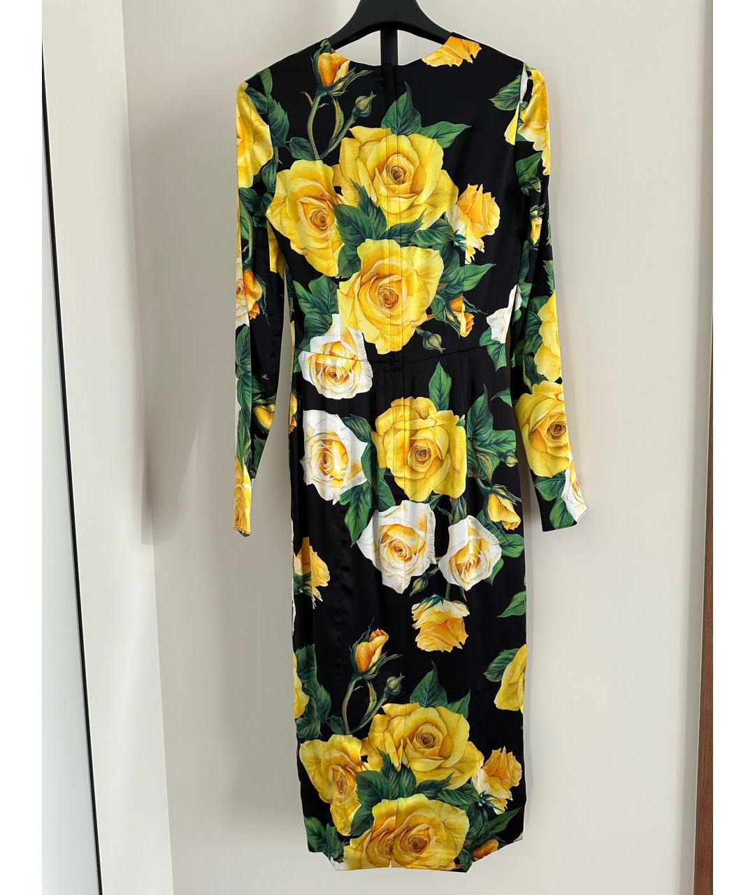 DOLCE&GABBANA Черное шелковое вечернее платье, фото 2