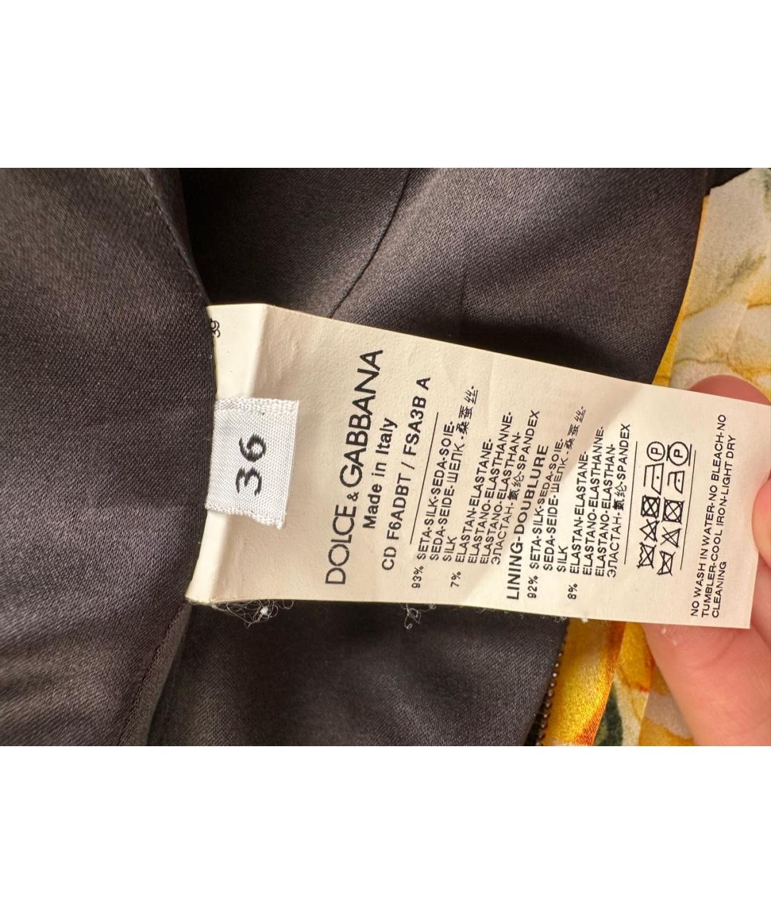 DOLCE&GABBANA Черное шелковое вечернее платье, фото 6