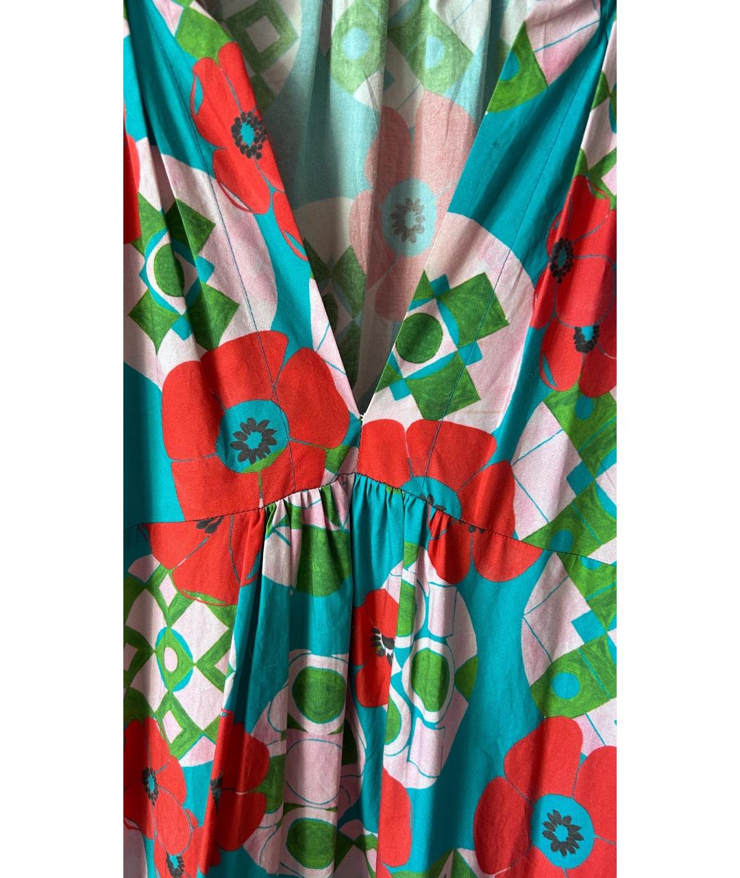 LA DOUBLE J Бирюзовое хлопковое платье, фото 4