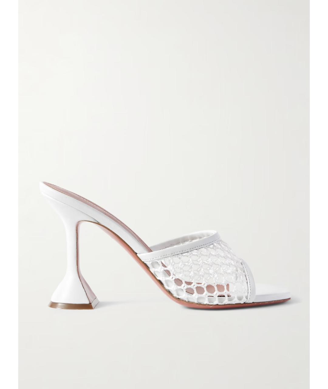 Amina Muaddi Белые мюли, фото 5