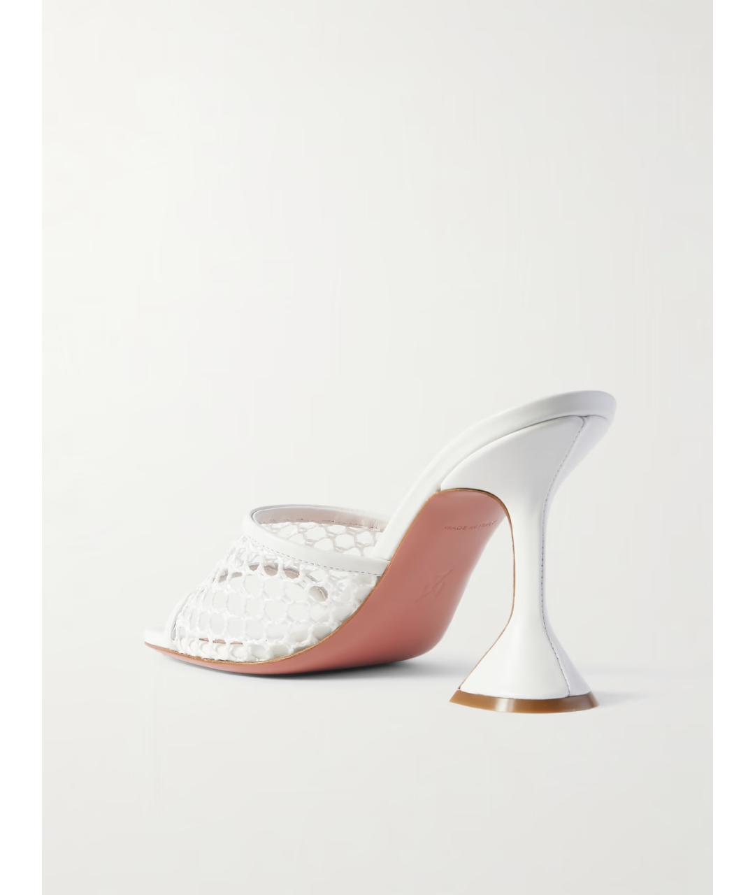 Amina Muaddi Белые мюли, фото 3