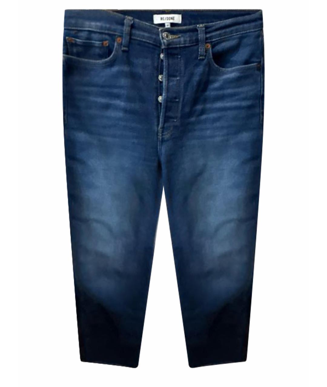 Re done Синие хлопко-эластановые джинсы слим, фото 1