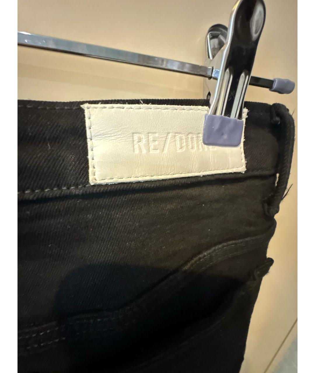 Re done Черные хлопко-эластановые джинсы слим, фото 4