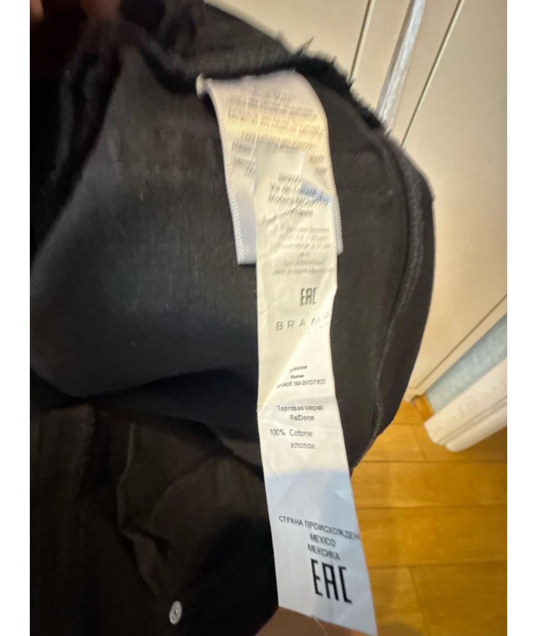 Re done Черные хлопко-эластановые джинсы слим, фото 6