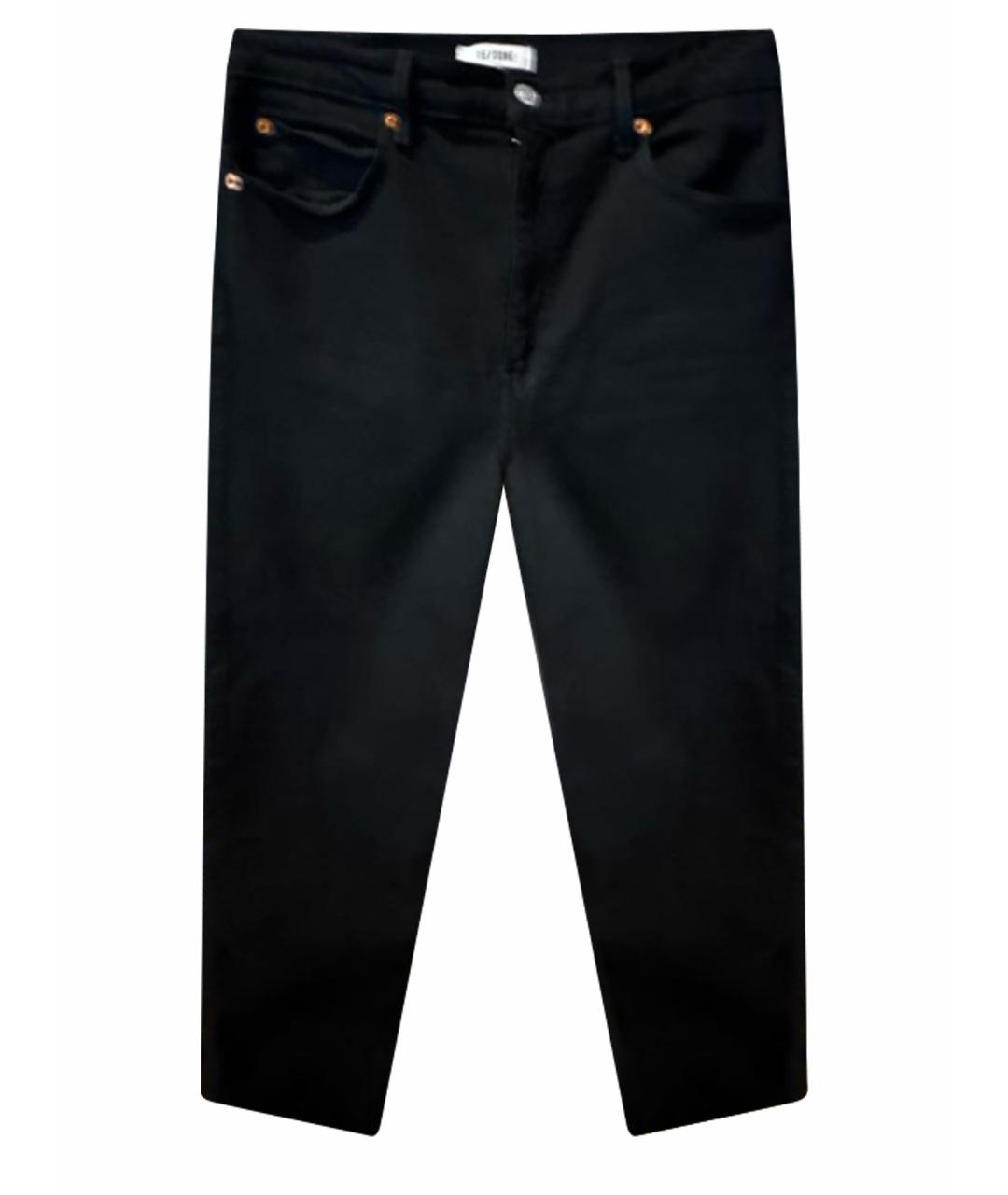 Re done Черные хлопко-эластановые джинсы слим, фото 1