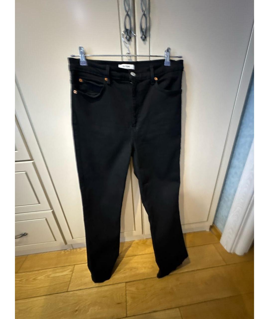 Re done Черные хлопко-эластановые джинсы слим, фото 9
