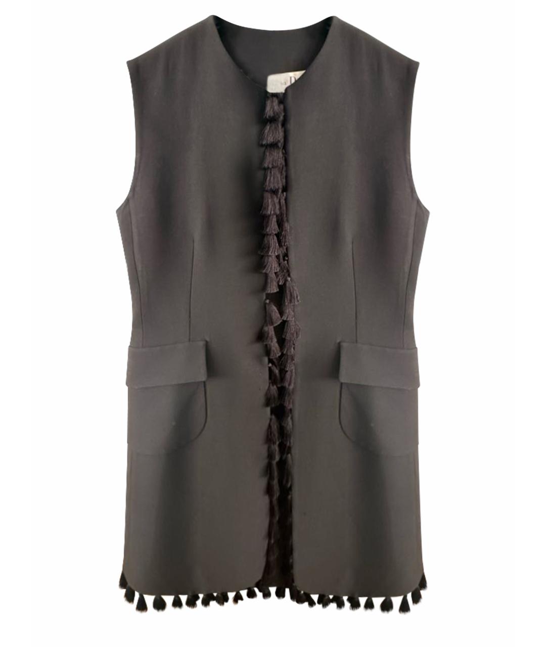 CHRISTIAN DIOR Черный шерстяной жилет, фото 1