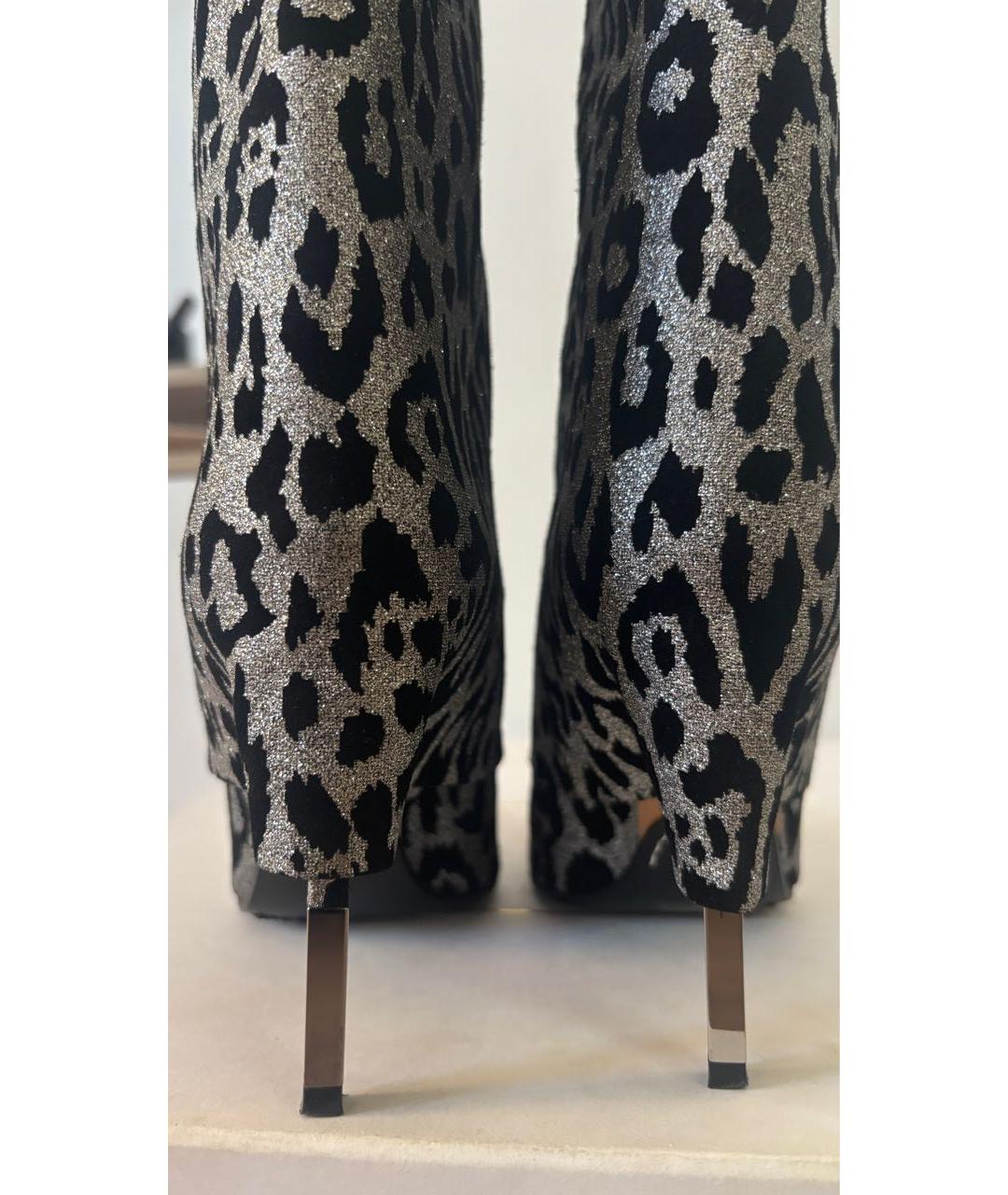 BALMAIN Серебряные замшевые ботильоны, фото 4