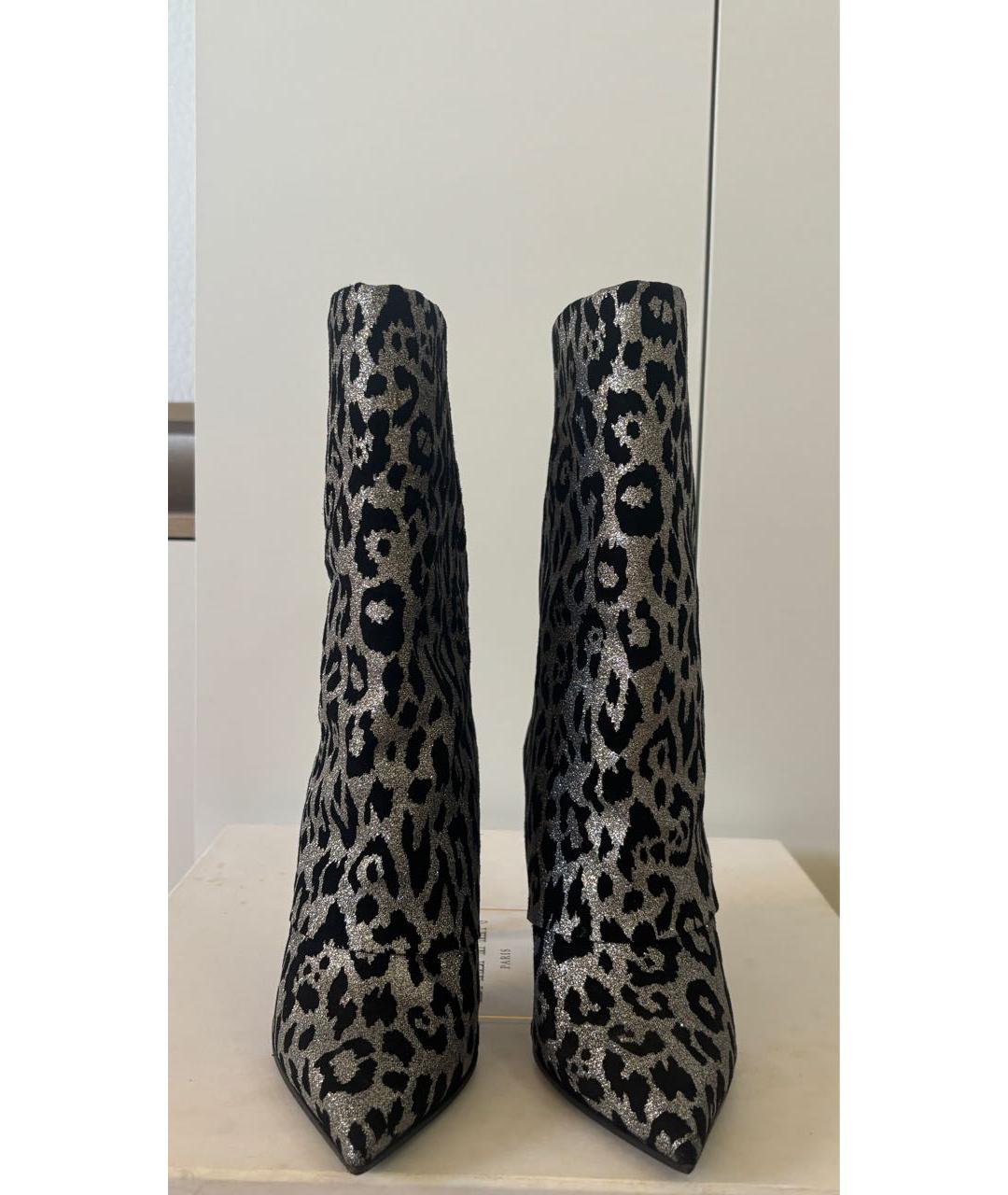 BALMAIN Серебряные замшевые ботильоны, фото 2