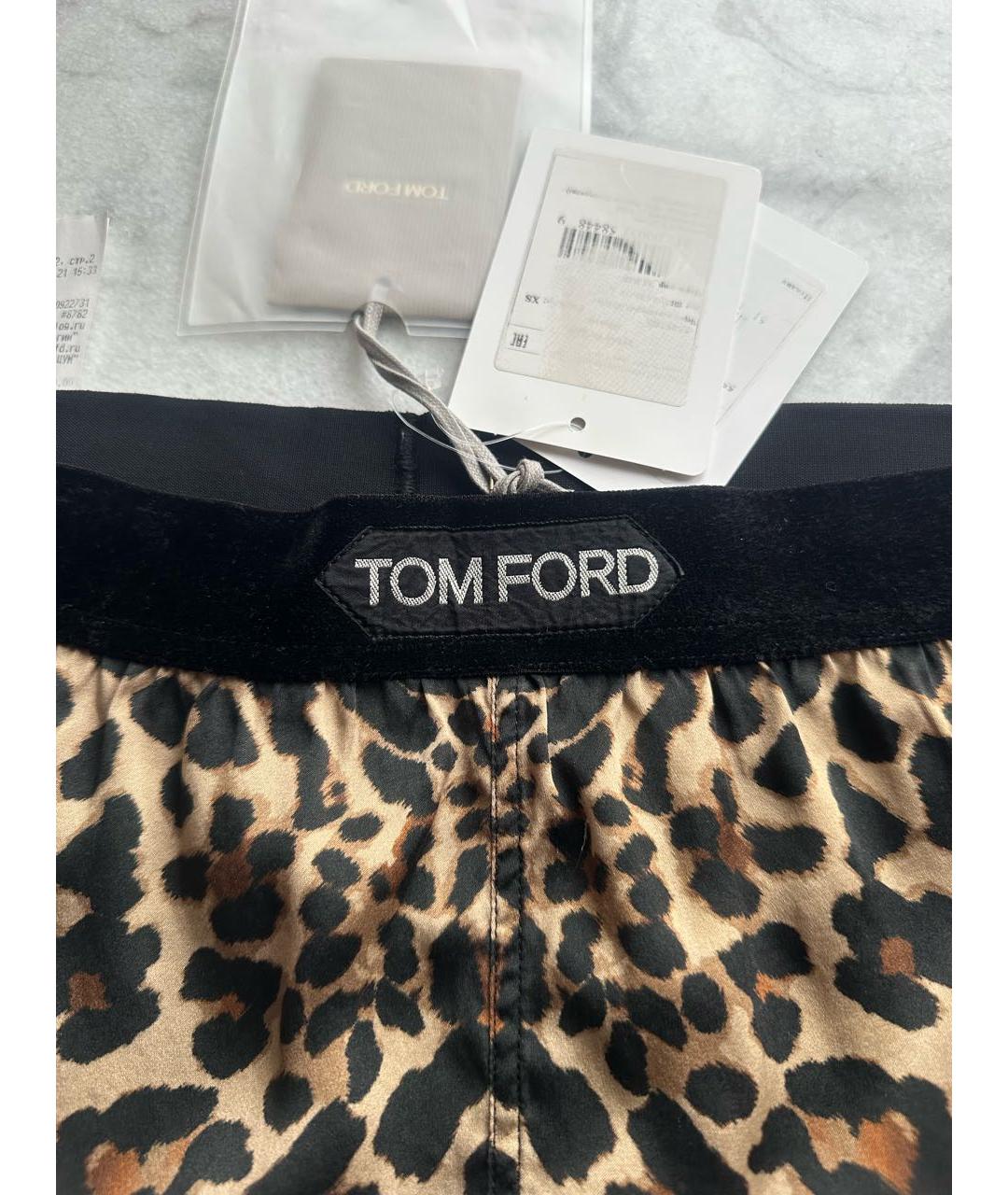 TOM FORD Коричневые шелковые шорты, фото 4