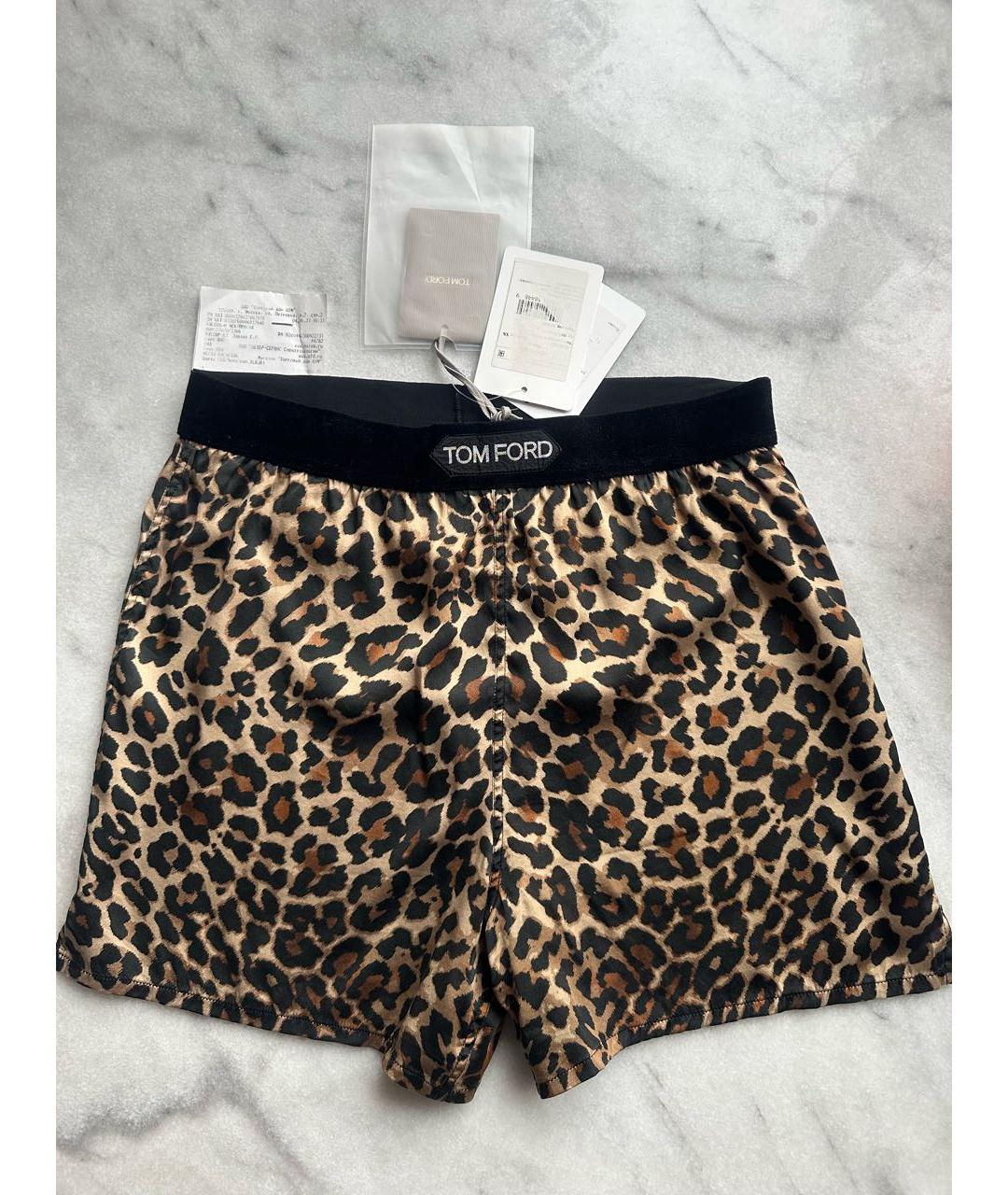 TOM FORD Коричневые шелковые шорты, фото 2