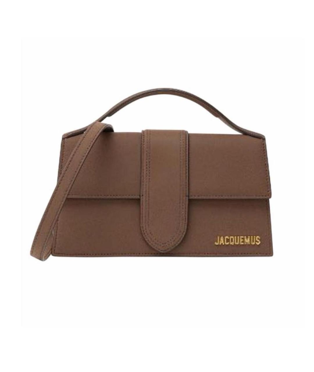 JACQUEMUS Коричневая кожаная сумка через плечо, фото 1