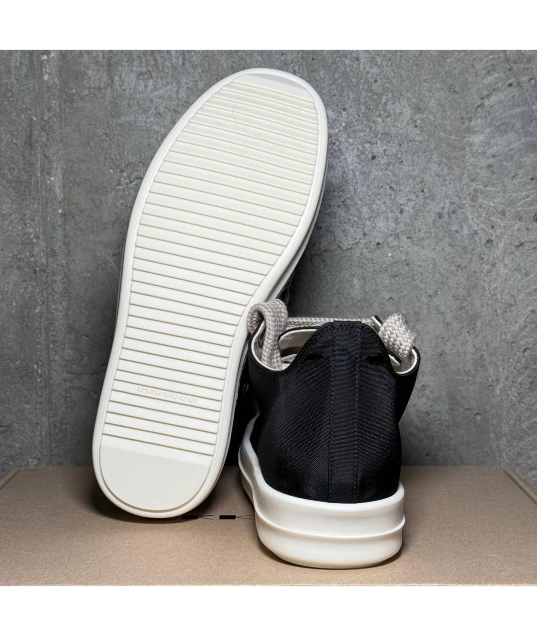 RICK OWENS DRKSHDW Черные резиновые низкие кроссовки / кеды, фото 4