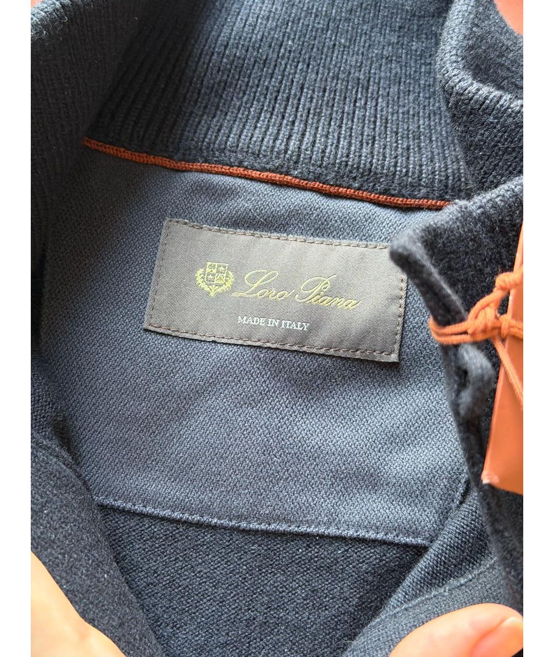 LORO PIANA Темно-синий кашемировый джемпер / свитер, фото 8