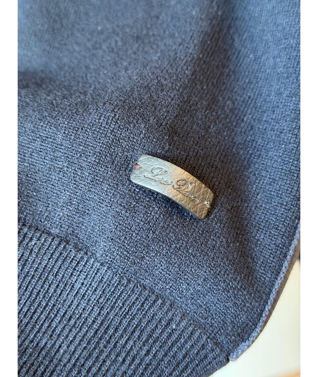 LORO PIANA Темно-синий кашемировый джемпер / свитер, фото 2