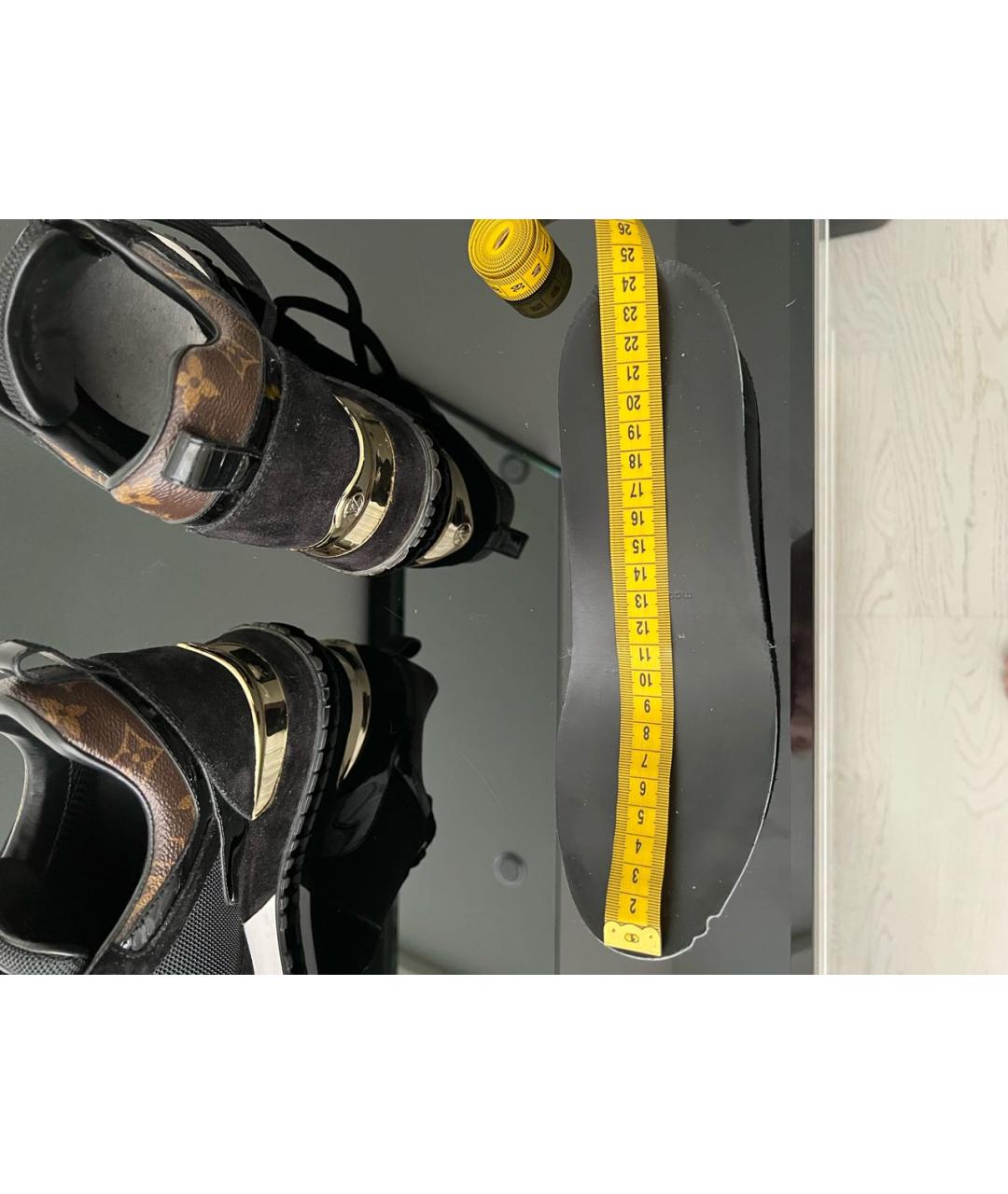 LOUIS VUITTON Черные текстильные кроссовки, фото 5