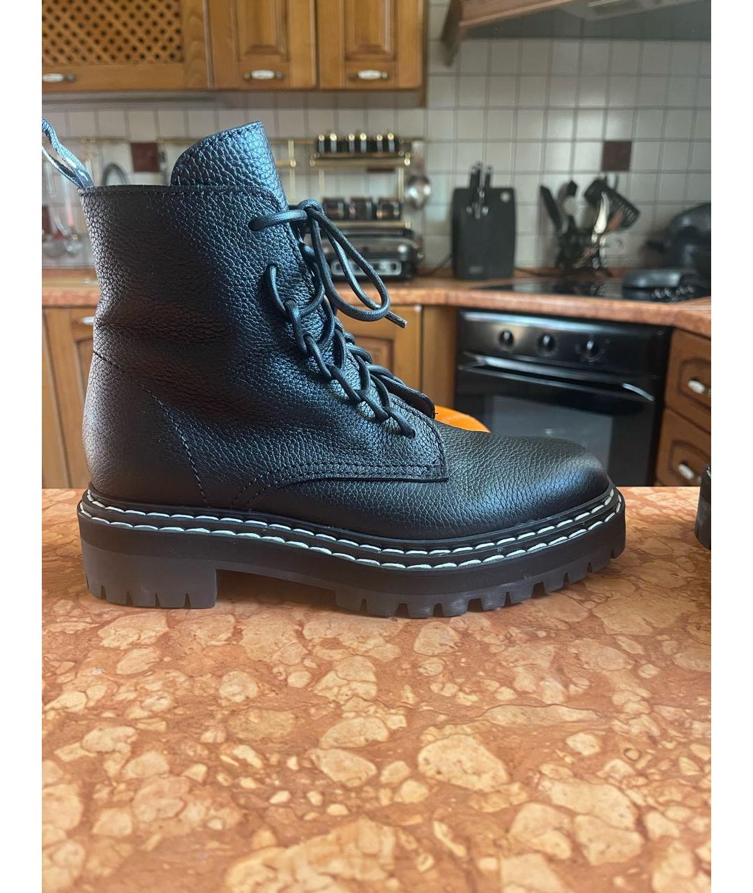 PROENZA SCHOULER Черные кожаные ботинки, фото 5