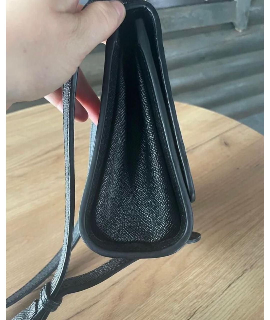 DOLCE&GABBANA Черная кожаная сумка через плечо, фото 6