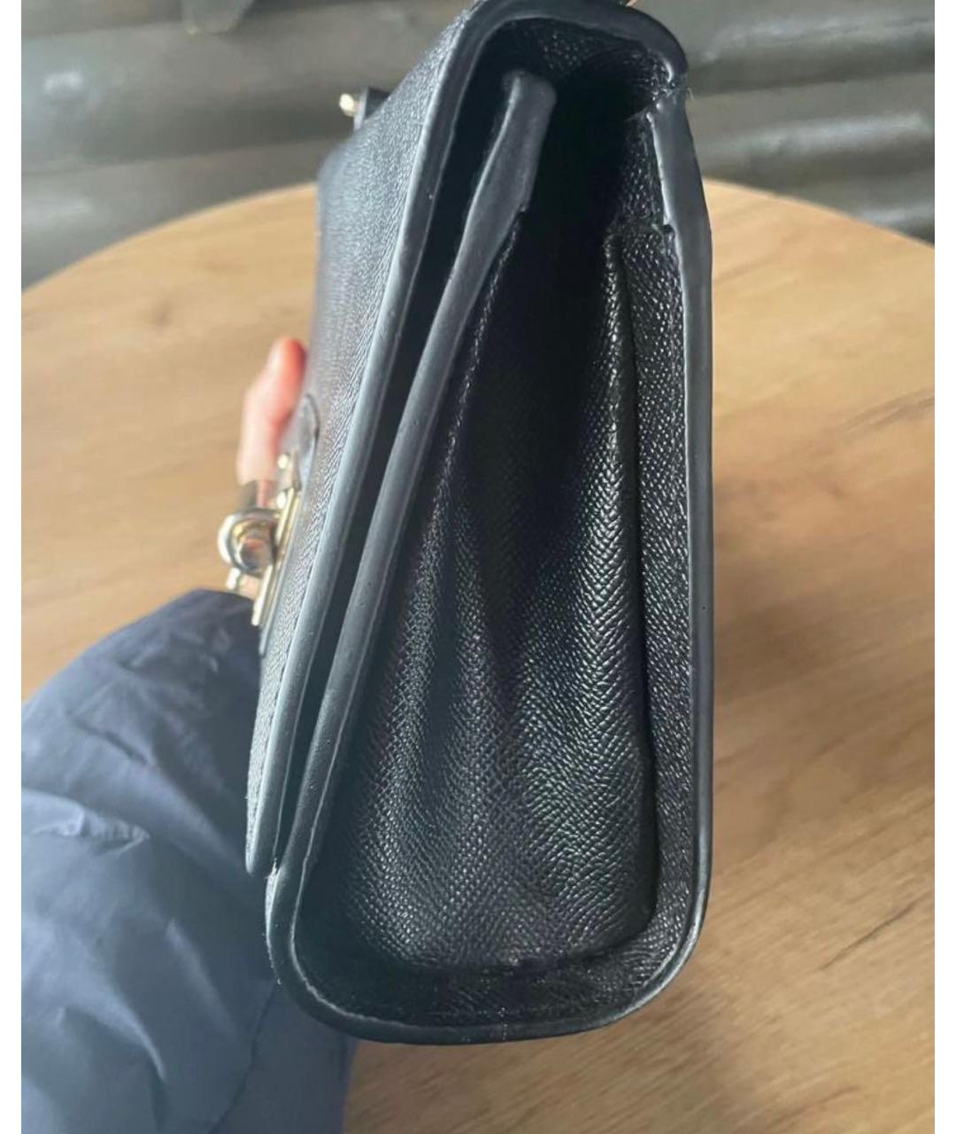 DOLCE&GABBANA Черная кожаная сумка через плечо, фото 5