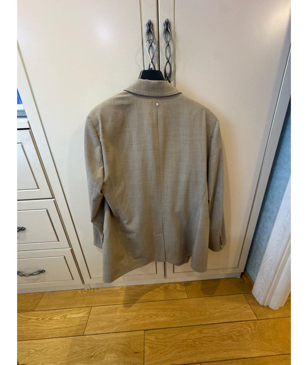 LORENA ANTONIAZZI Бежевый шерстяной жакет/пиджак, фото 2